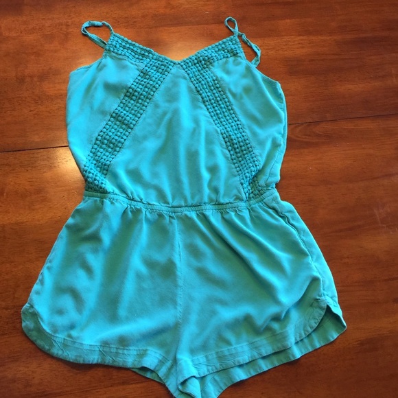 American Eagle Outfitters, Turquoise Tank Romper