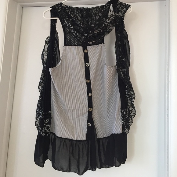 Lace hooded vest
