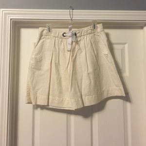 White linen skirt