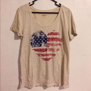 Floral American Flag Tee
