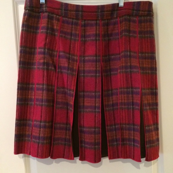 Never worn Etcetera plaid wool skirt