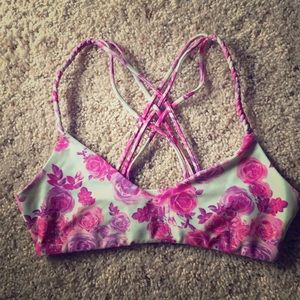 Floral pattern bikini top