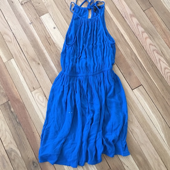 Blue halter dress - Picture 2 of 4
