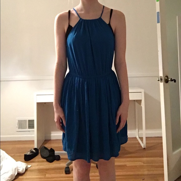 Blue halter dress - Picture 4 of 4