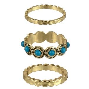 Sam Edelman Smooth & Stone Circle Ring Stack