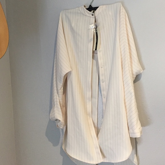 Topshop Oversized Pinstripe Shirt