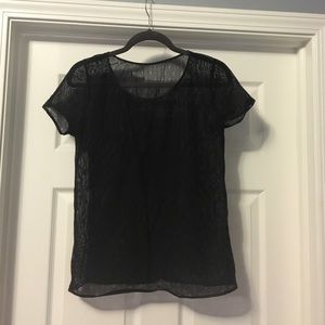 Black lace t shirt