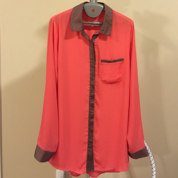 Free People Silk High Low Blouse Size M