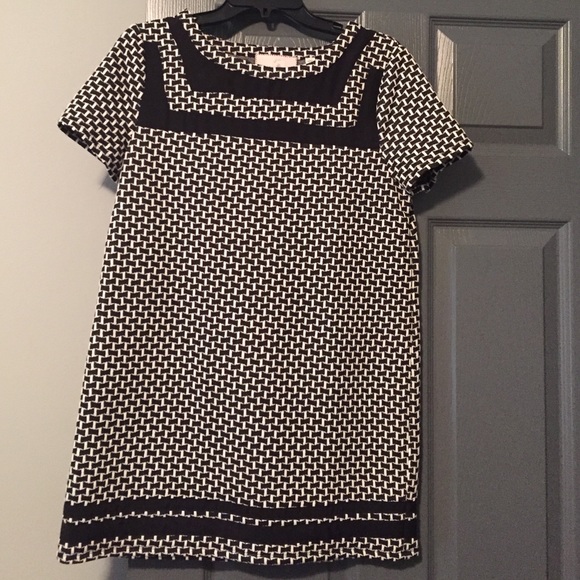Black and white Anthropologie tunic