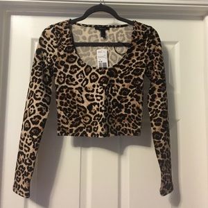 Leopard crop top