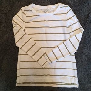 Gold Glitter Striped Shirt