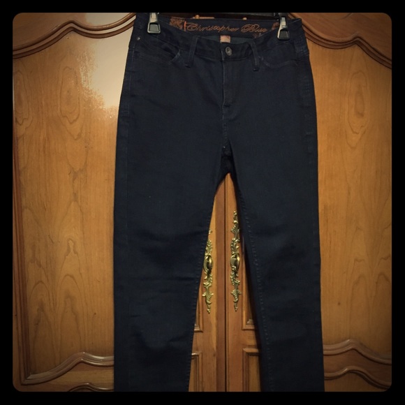 Christopher Blue Dark Blue Jeans.   Skinny Leg