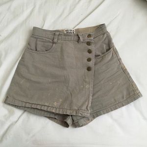 vintage grey denim skort