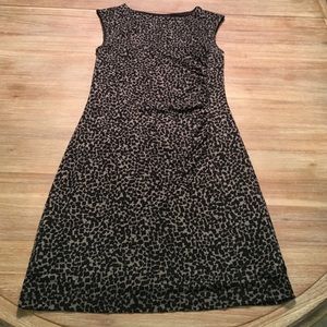 Loft Black/Grey Print Dress, XS