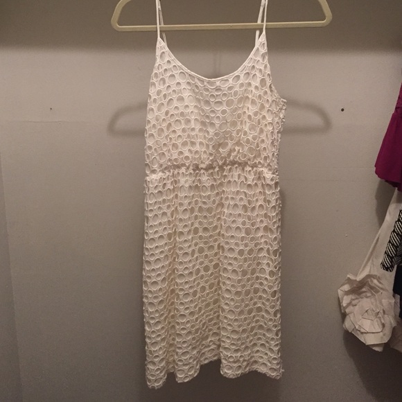 Madewell white eyelet dress