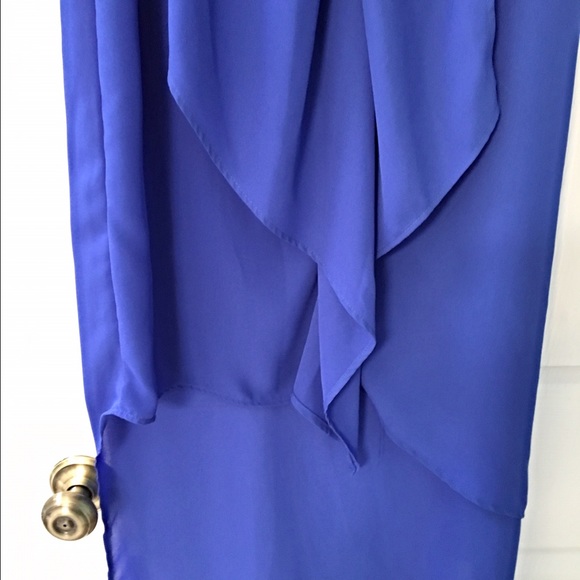 Stunning Royal blue hi lo ruffle dress LAST ONE! - Picture 4 of 4