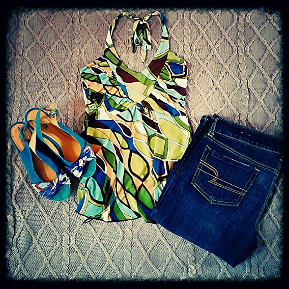 BOGO !!!!!! Geometric Halter Top