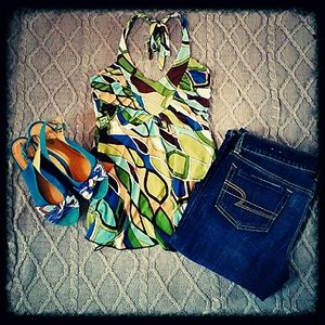 BOGO !!!!!! Geometric Halter Top