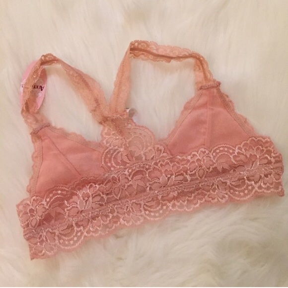 Dusty Rose Lace Racerback Bralette (LAST S/M!) - Picture 2 of 4