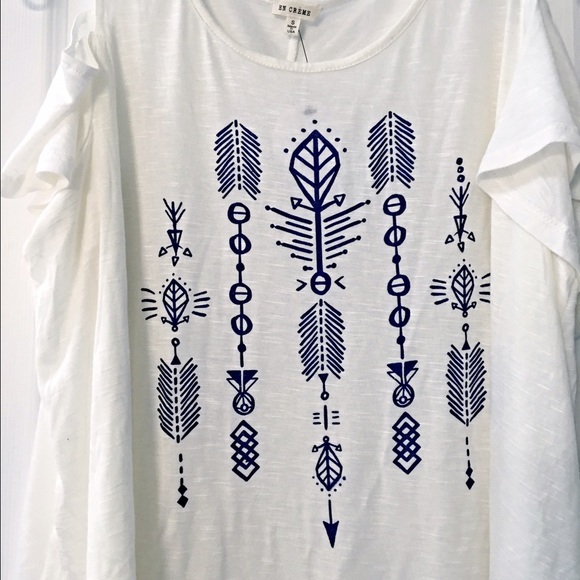 Cute fit cold shoulder boho tee! 1 LEFT! - Picture 3 of 4