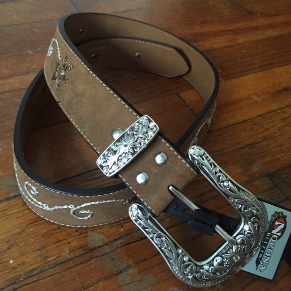 Brown Leather Cowgirl Belt