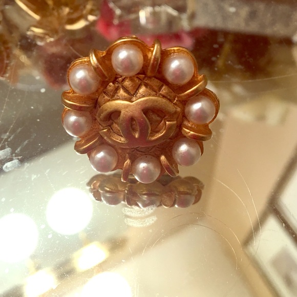Chanel ring made out of vintage Chanel