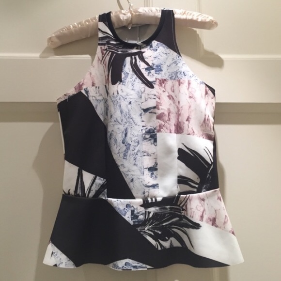 Zara peplum patterned top