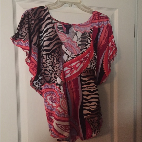 House of Dereon Beautiful blouse butterfly style - Picture 1 of 2