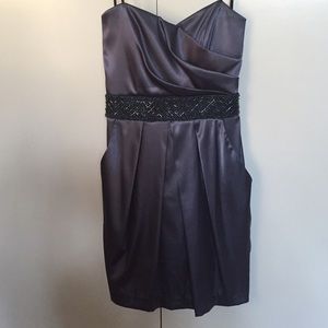 Strapless mini cocktail dress