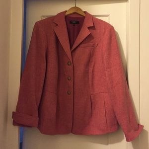 Plus size adorable all wool salmon colored blazer