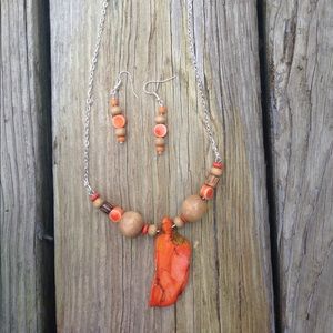 Necklace and earring set.