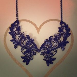 Black lace-looking necklace