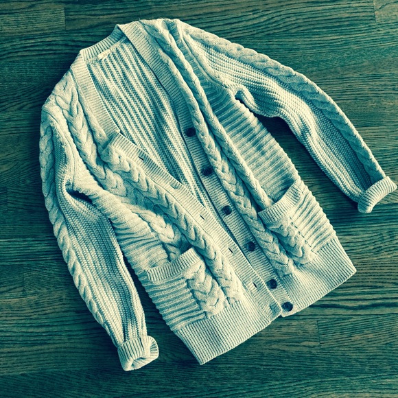Gap Light Grey Grandpa Cardigan