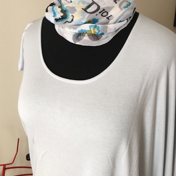Asymmetrical Top In Baby Blue A World Class Top!