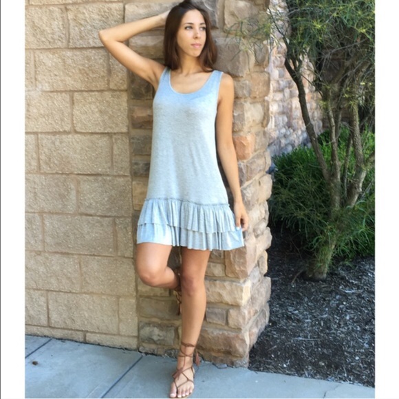 Double Ruffle Shift Dress - Picture 2 of 4