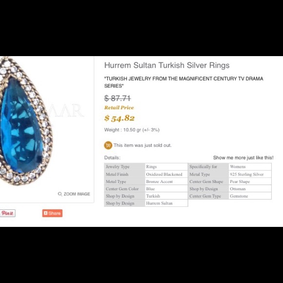 ⚡️️Flash Sale⚡ Hurrem sultan Turkish silver rings - Picture 4 of 4