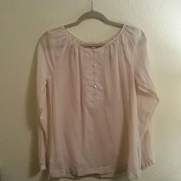 Loft Light Pink Peasant Blouse