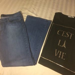 Levi's mid rise boot cut jeans with slight flare