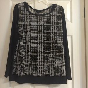 Sheer blouse with built in layered tank