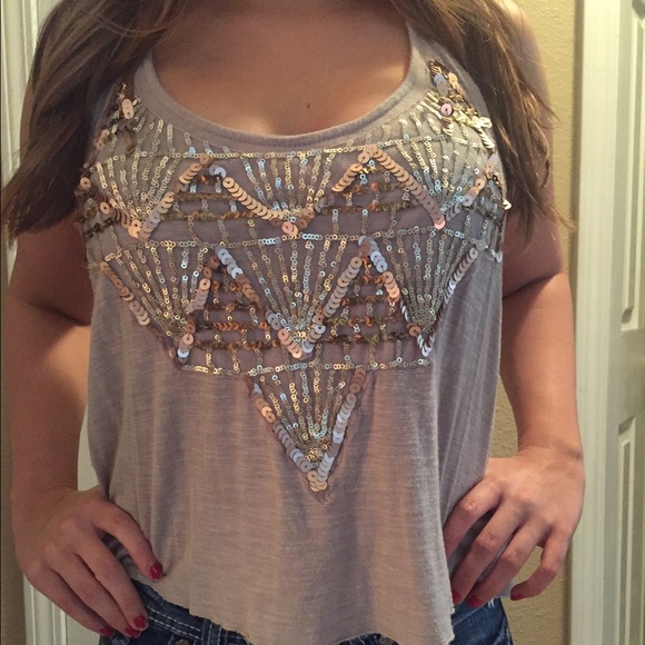 Hollister Tops - Light copper and beige tank top