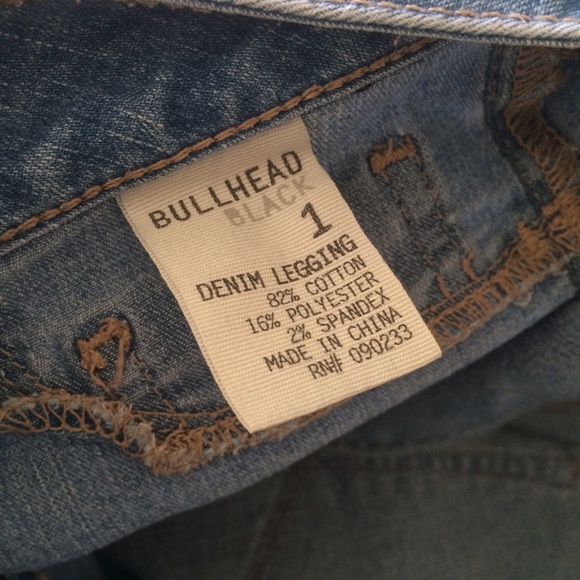 ❌SOLD❌ Pacsun Bullhead Black light wash denim leggings - Picture 3 of 4