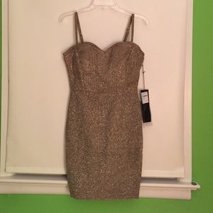 A tight dress with spaghetti straps