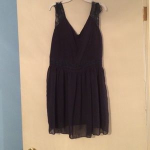 Navy blue low back cocktail dress