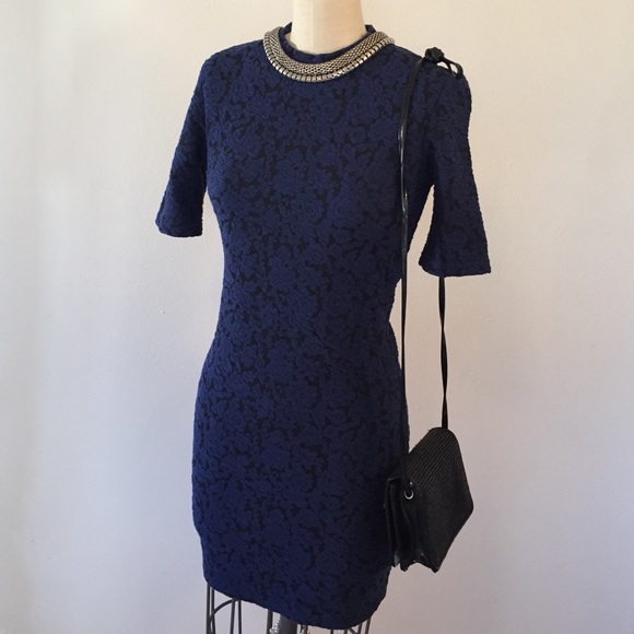 SOLD!! TOPSHOP Black/Navy Body Con Dress! 🎀