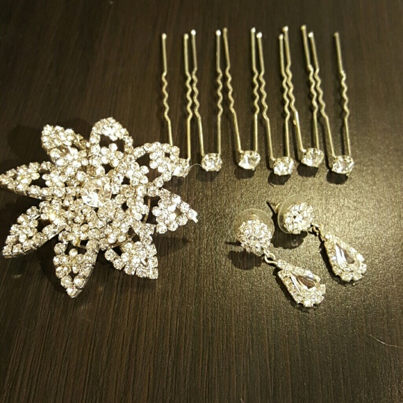 Wedding Hair Accessories and Earrings