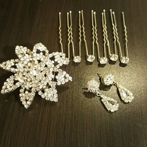 Wedding Hair Accessories and Earrings