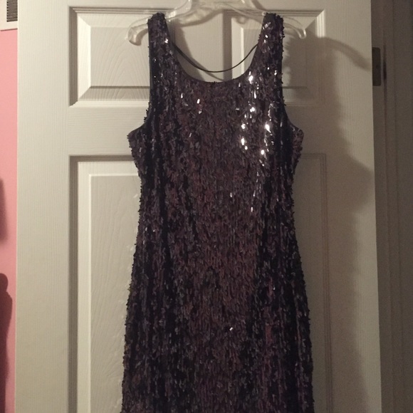 Express Cobalt Sequins Party Dress