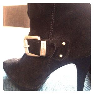 Michael Kors black suede boots