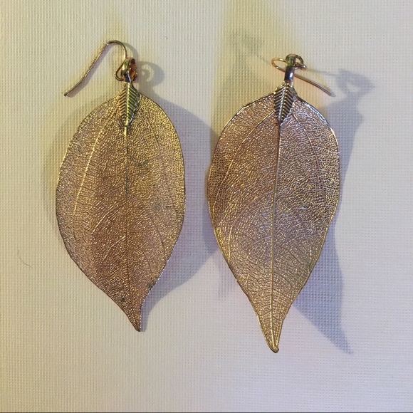 ROSE GOLD LEAF EARINGS