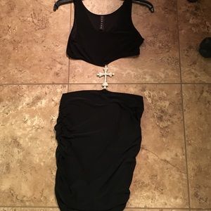 Crop top and skirt